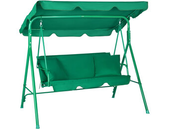 Schommelbank - 3 persoons - 180x118x156cm - groen