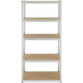 Stellingkast - 180x90x40 cm - verstelbaar - metaal - zilver