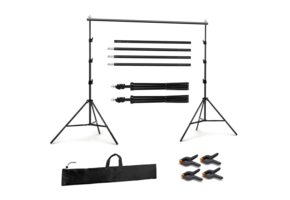 Achtergrond systeem - 2,6x3m - verstelbaar - zwart