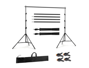 Achtergrond systeem - 2,6x3m - verstelbaar - zwart