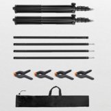 Achtergrond systeem - 2,6x3m - verstelbaar - zwart