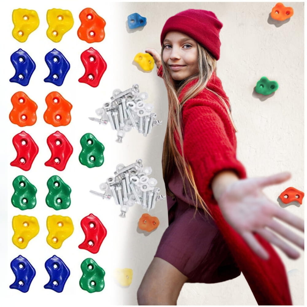 Klimgrepen - klimstenen - set van 20 stuks - diverse kleuren