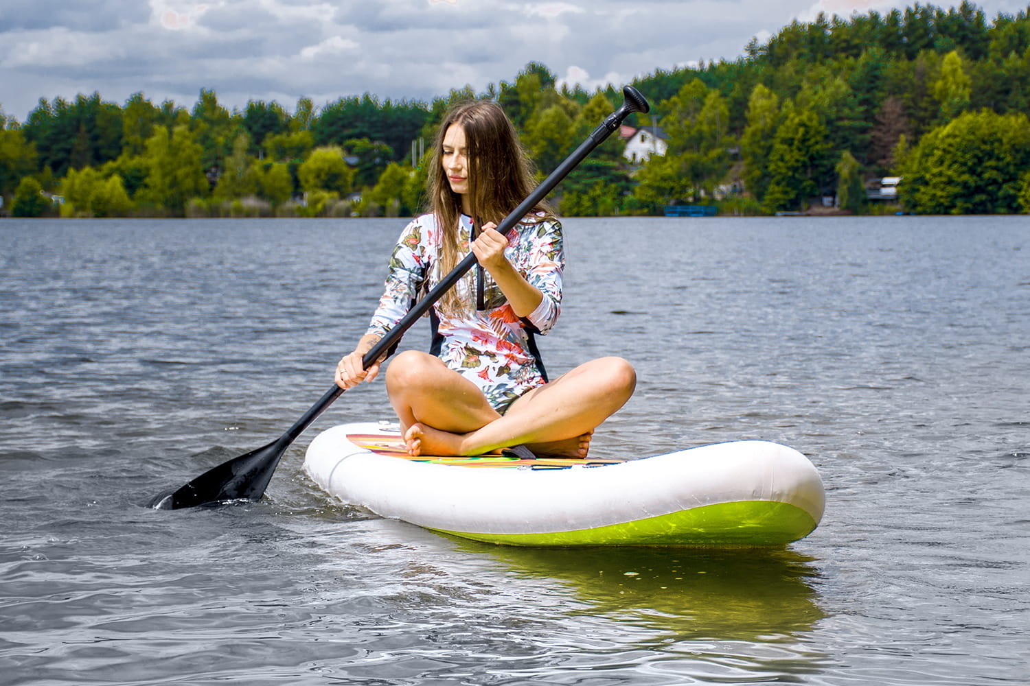 SUP board - 305x76x15 cm - opblaasbaar - green totem