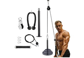 Lat pulley - zonder gewichten - plafondlift thuis - zwart