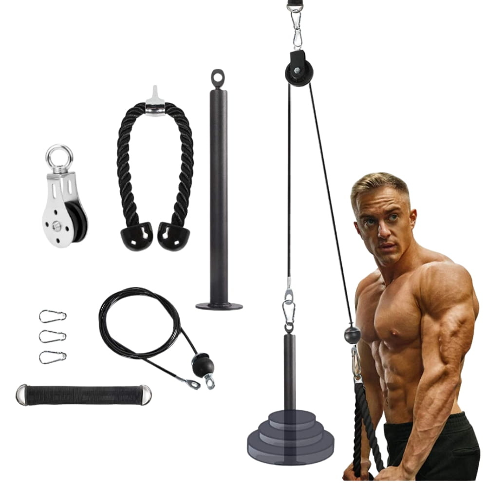 Lat pulley - zonder gewichten - plafondlift thuis - zwart