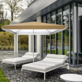 Parasol - 160x160cm - vierkant - beige - kantelbaar