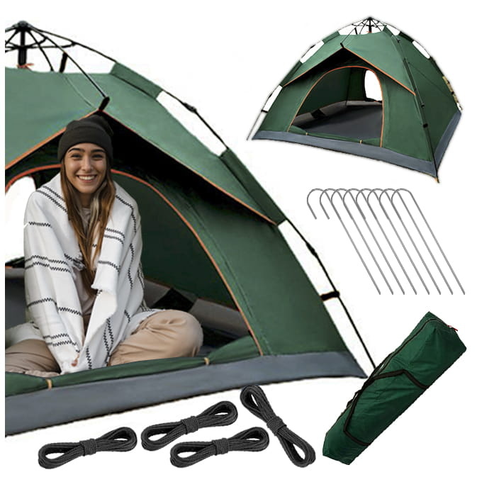 Pop up tent - 210x200x135cm - 4 persoons - groen