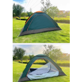 Pop up tent - 200x200x130cm - met klamboe - oranje, groen
