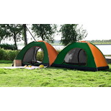Pop up tent - 200x200x130cm - met klamboe - oranje, groen