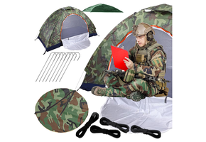 Pop up tent - 200x200x130cm - met klamboe - camouflag﻿e