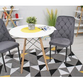 Velvet eetkamerstoel CAPRI - 48x56x93cm - grijs