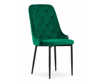 Velvet eetkamerstoel CAPRI - 48x56x93cm - groen
