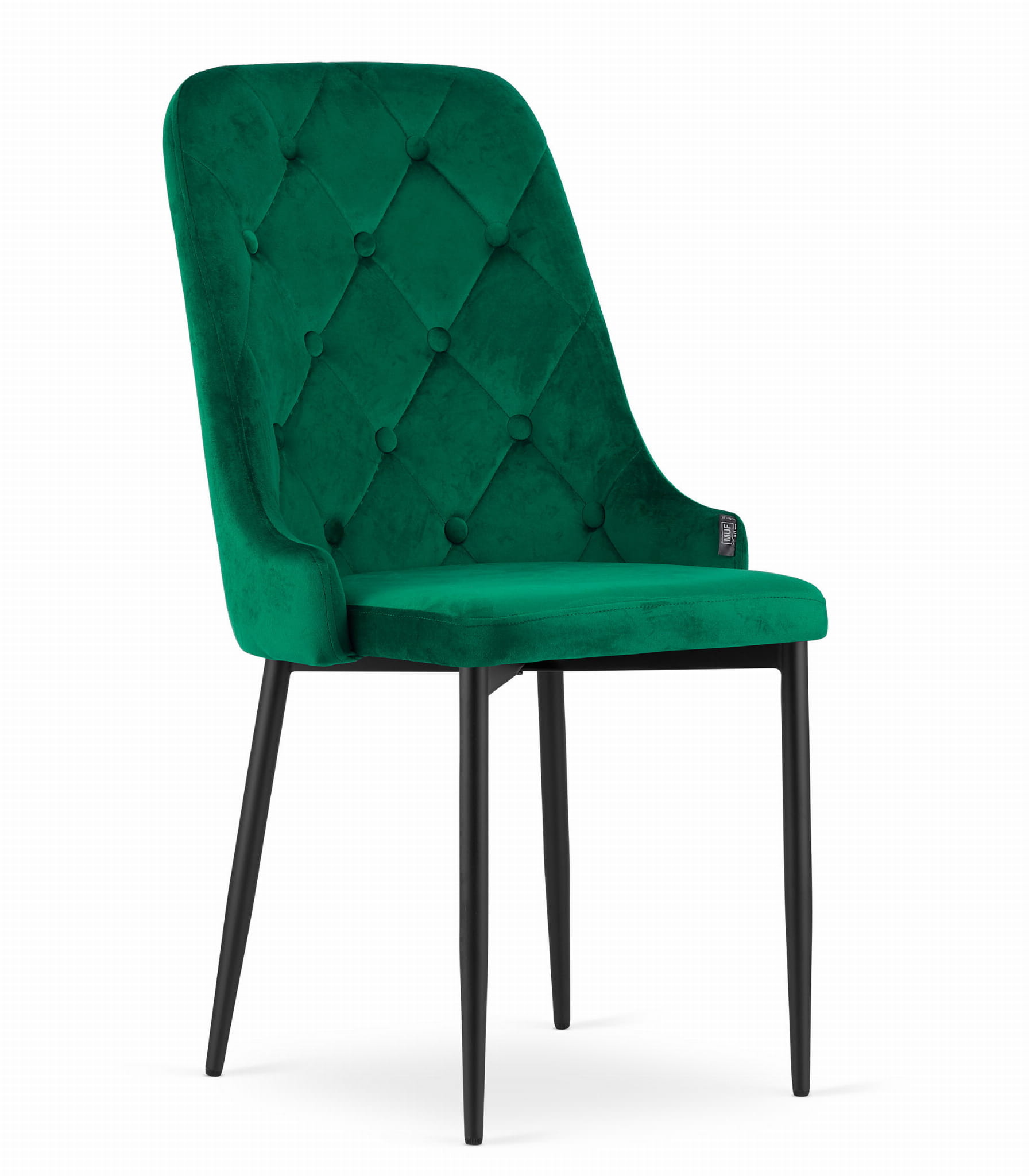 Velvet eetkamerstoel CAPRI - 48x56x93cm - groen