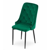 Velvet eetkamerstoel CAPRI - 48x56x93cm - groen