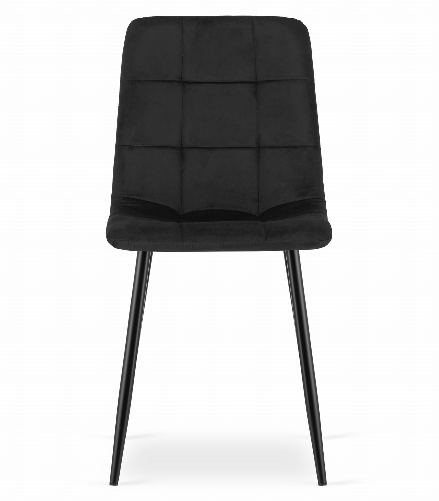 Velvet eetkamerstoel KARA - 44,5x50,5x87cm - zwart