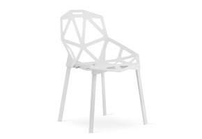 Tuinstoel ESSEN - 54x50x79,5cm - wit - ergonomisch