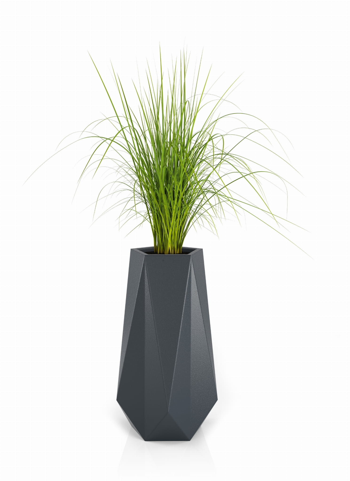 Bloempot SIENA - 41x23x75cm - antraciet