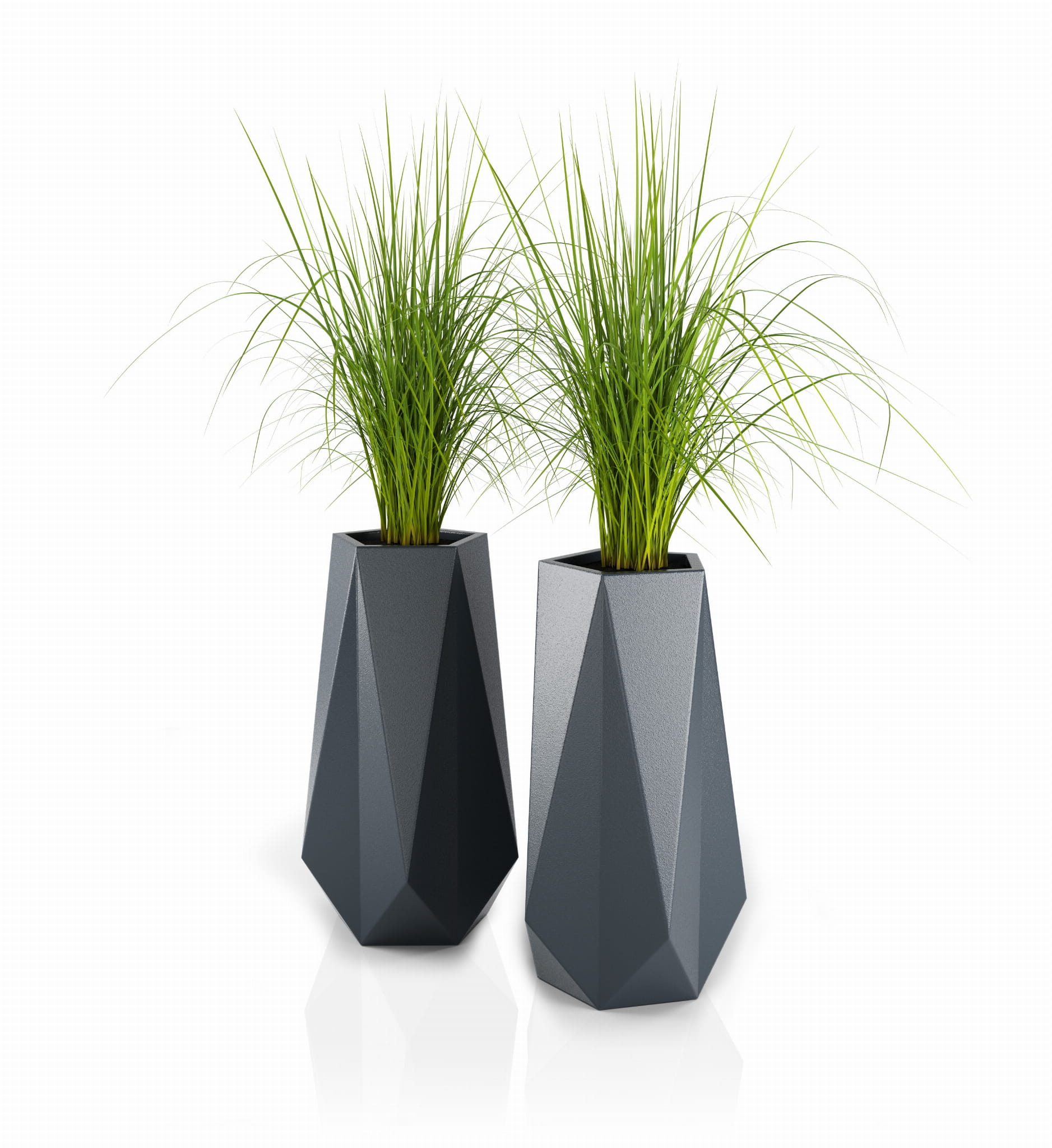 Bloempot SIENA - 41x23x75cm - antraciet