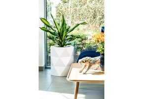 Bloempot MODENA - 46x23x54cm - wit