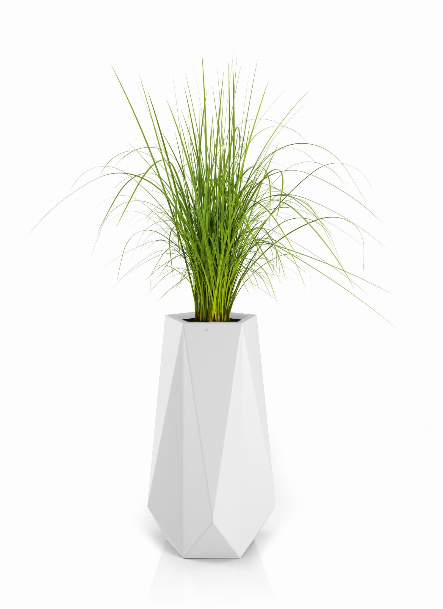 Bloempot SIENA - 41x23x75cm - wit