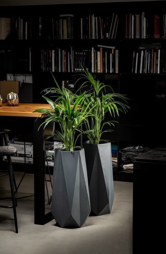 Bloempot SIENA - 41x23x75cm - wit