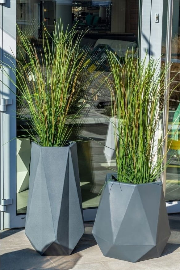 Bloempot SIENA - 41x23x75cm - wit