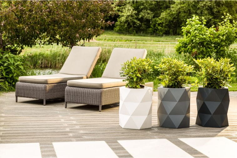 Bloempot MODENA - 46x23x54cm - antraciet