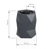 Bloempot MODENA - 46x23x54cm - antraciet