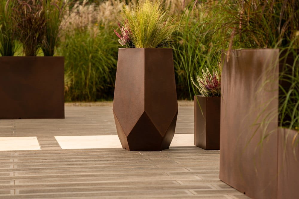 Bloempot BARI - 46x32x71cm - antraciet