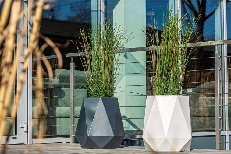 Bloempot FLAVI - 47x29x54cm - wit
