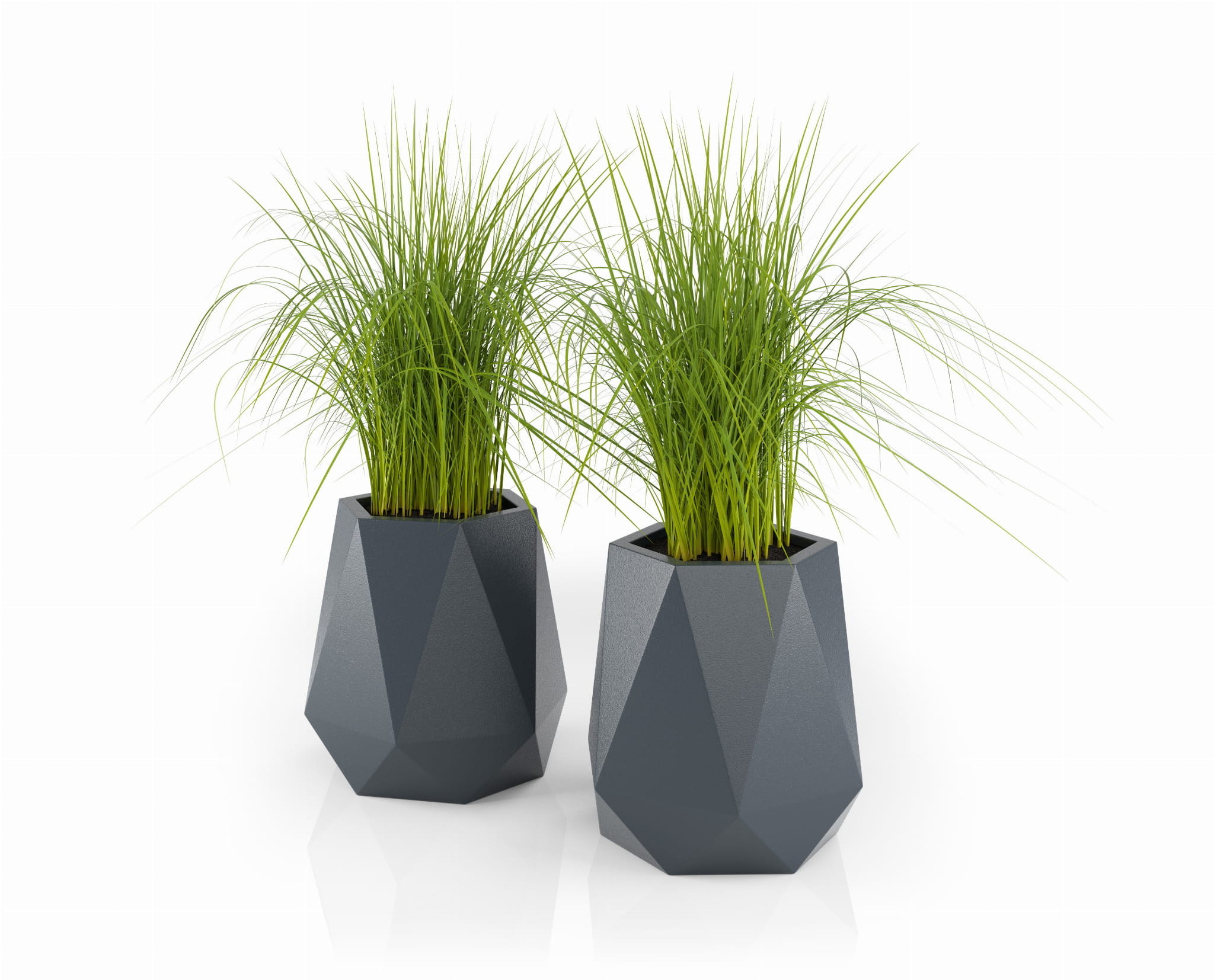 Bloempot FLAVI - 47x29x54cm - wit
