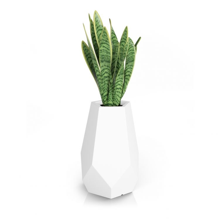 Bloempot BARI - 46x32x71cm - wit