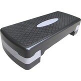Aerobic step - zwart grijs - verstelbaar - 67x28 cm