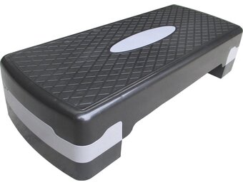 Aerobic step  - zwart grijs - verstelbaar - 67x28 cm