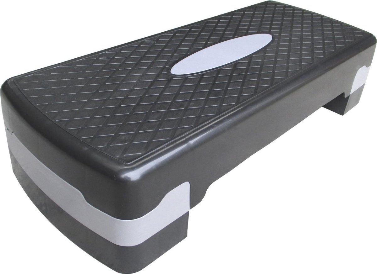 Aerobic step  - zwart grijs - verstelbaar - 67x28 cm
