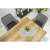 Velvet eetkamerstoel NOLA - met armleuning - grijs