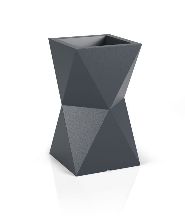 Bloempot - VALENCIA - 32x25x70cm - antraciet
