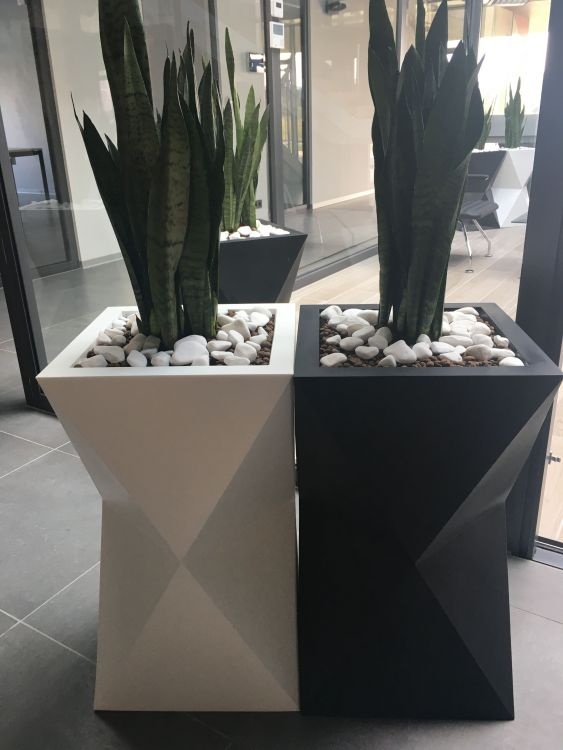 Bloempot - VALENCIA - 32x25x70cm - antraciet