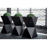 Bloempot - VALENCIA - 32x25x70cm - antraciet