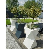 Bloempot - VALENCIA - 32x25x70cm - antraciet