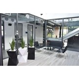 Bloempot - VALENCIA - 32x25x70cm - wit - LED verlichting