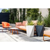 Bloempot - VASO - 25x25x59 cm - antraciet