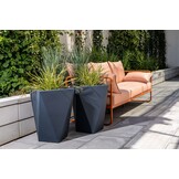 Bloempot - VASO - 25x25x59 cm - antraciet