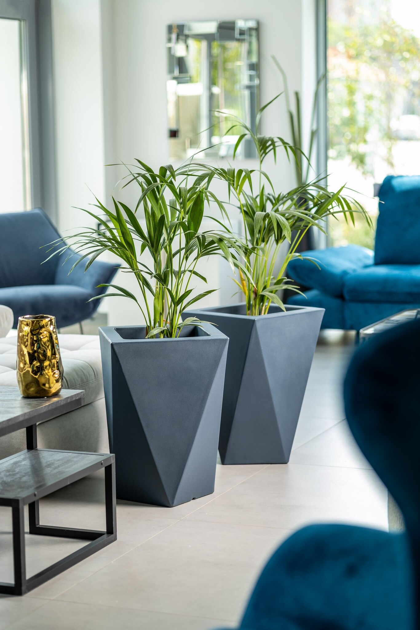 Bloempot - VASO - 25x25x59 cm - antraciet