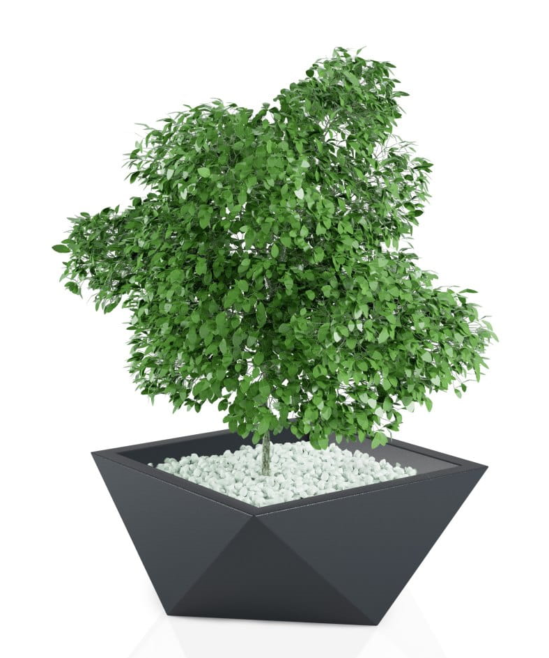 Bloempot - VENDETTA - 65x20x30cm - antraciet