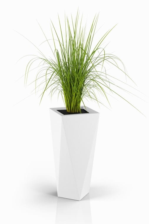 Bloempot - VASO - 20x20x72cm - wit