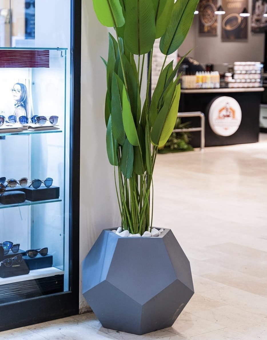 Bloempot - ALMA - 62x62x53cm - wit