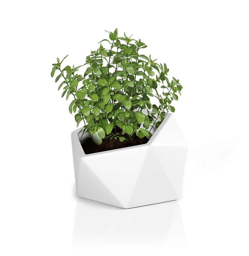 Bloempot - VESARI - 60x69x45,8cm - wit