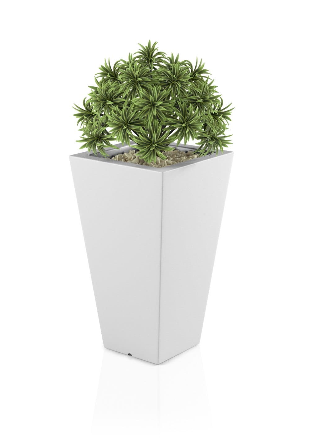 Bloempot - SLIM LINE S - 25x35x70cm - wit