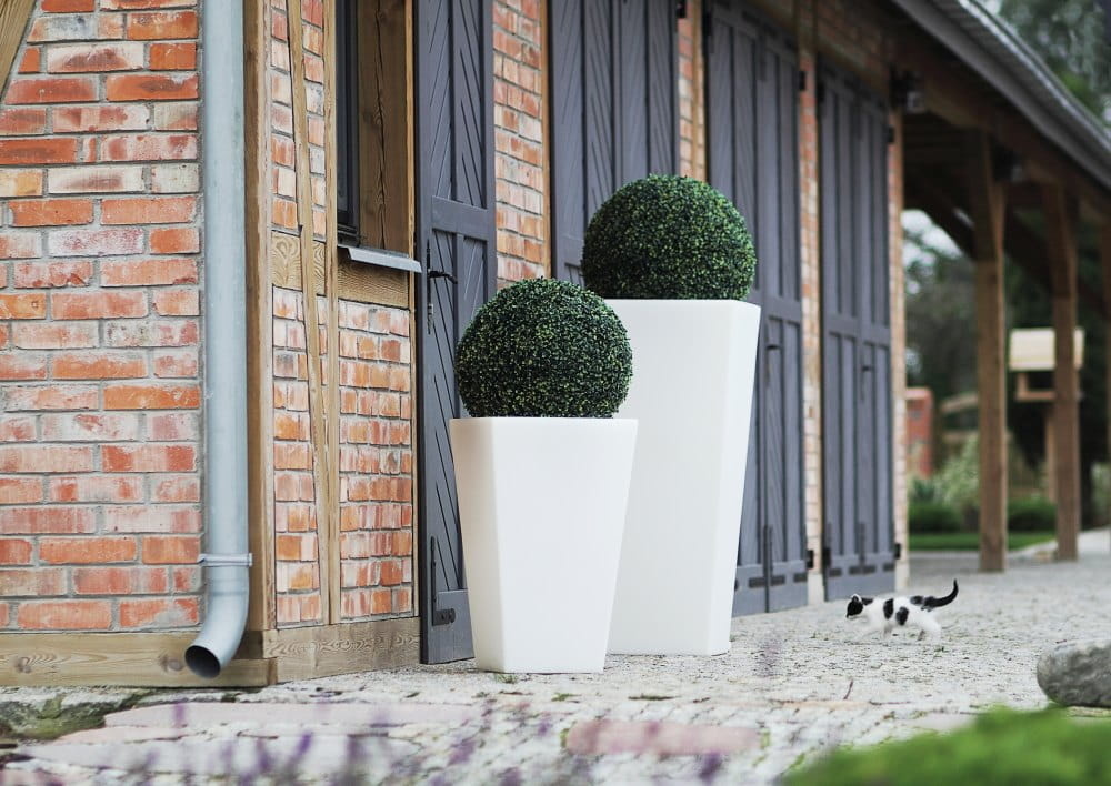 Bloempot - SLIM LINE S - 25x35x70cm - wit